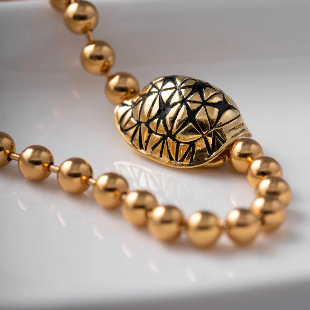 Star Tortoise Ball Chain Bracelet - 4mm - Image 3