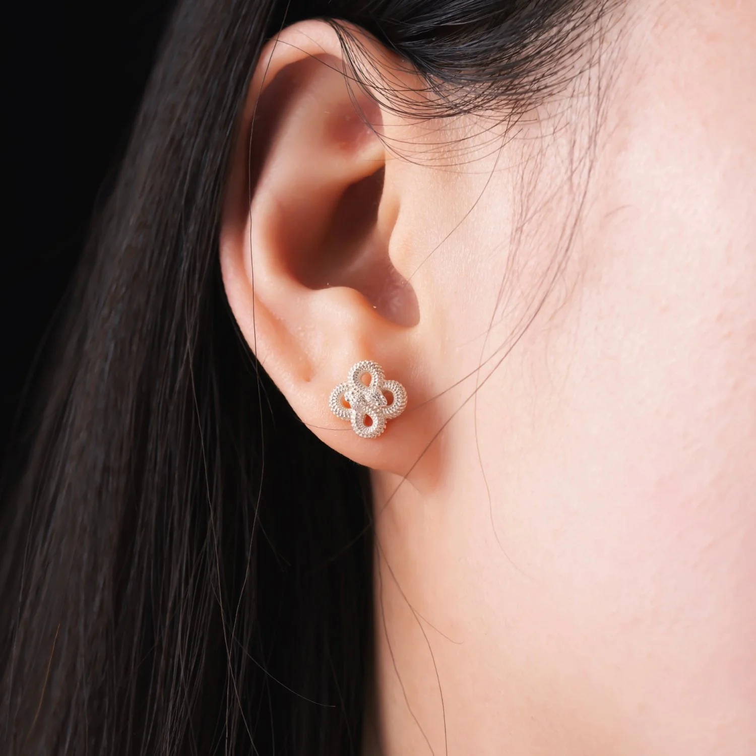 Double Snake Stud Earrings - Image 2