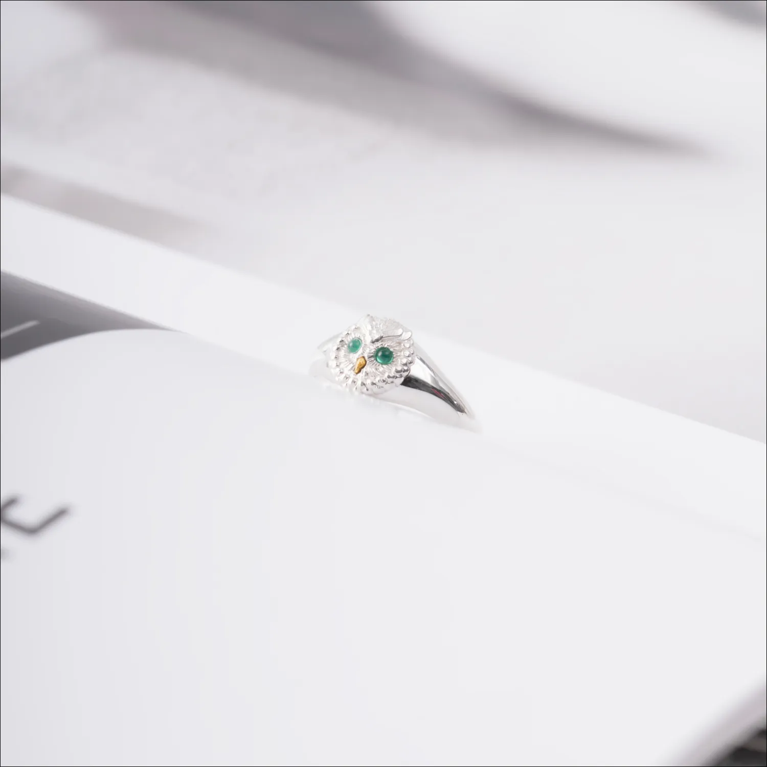 Slim Owl Ring - Image 6