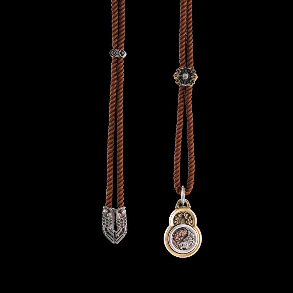 Double Fish Rope Necklace - Image 11