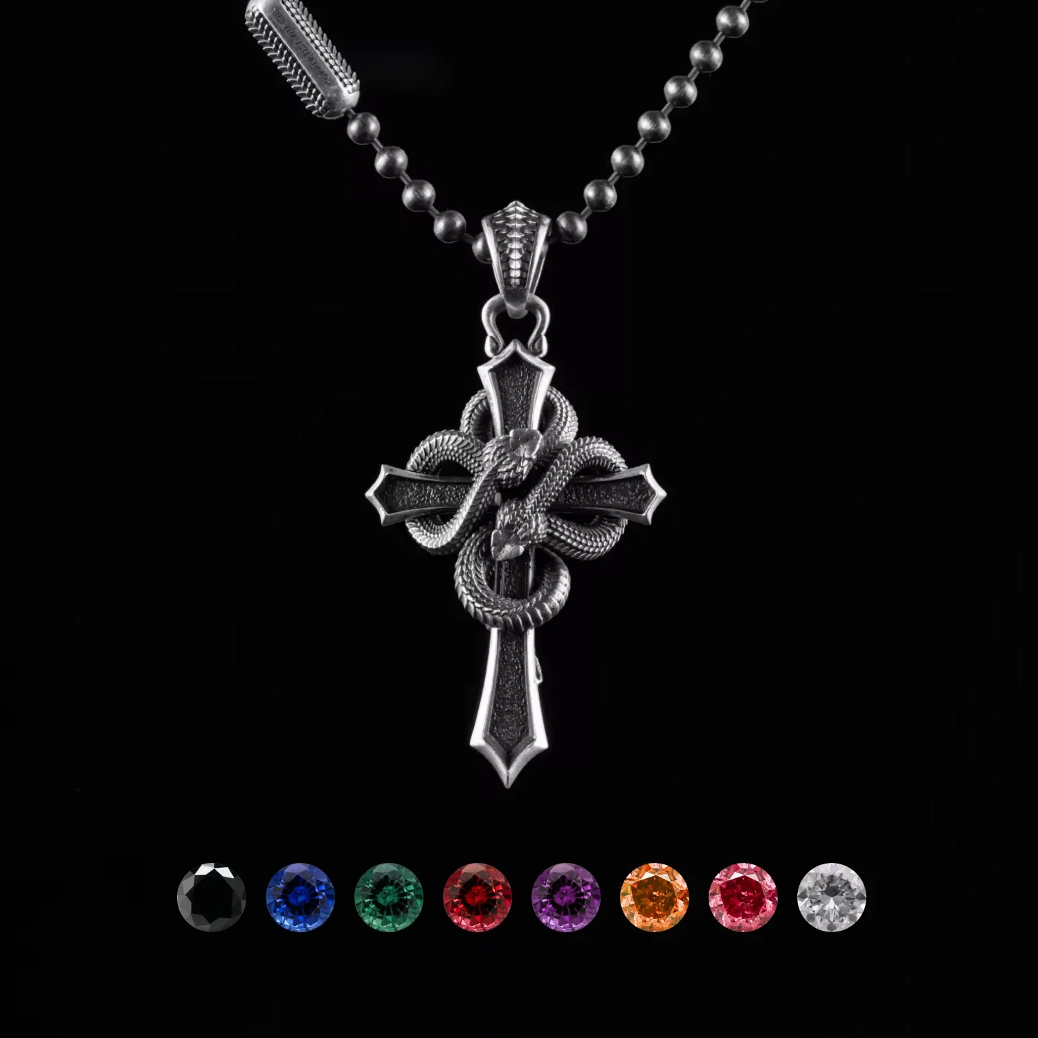 Double Snake Cross Pendant - Image 13