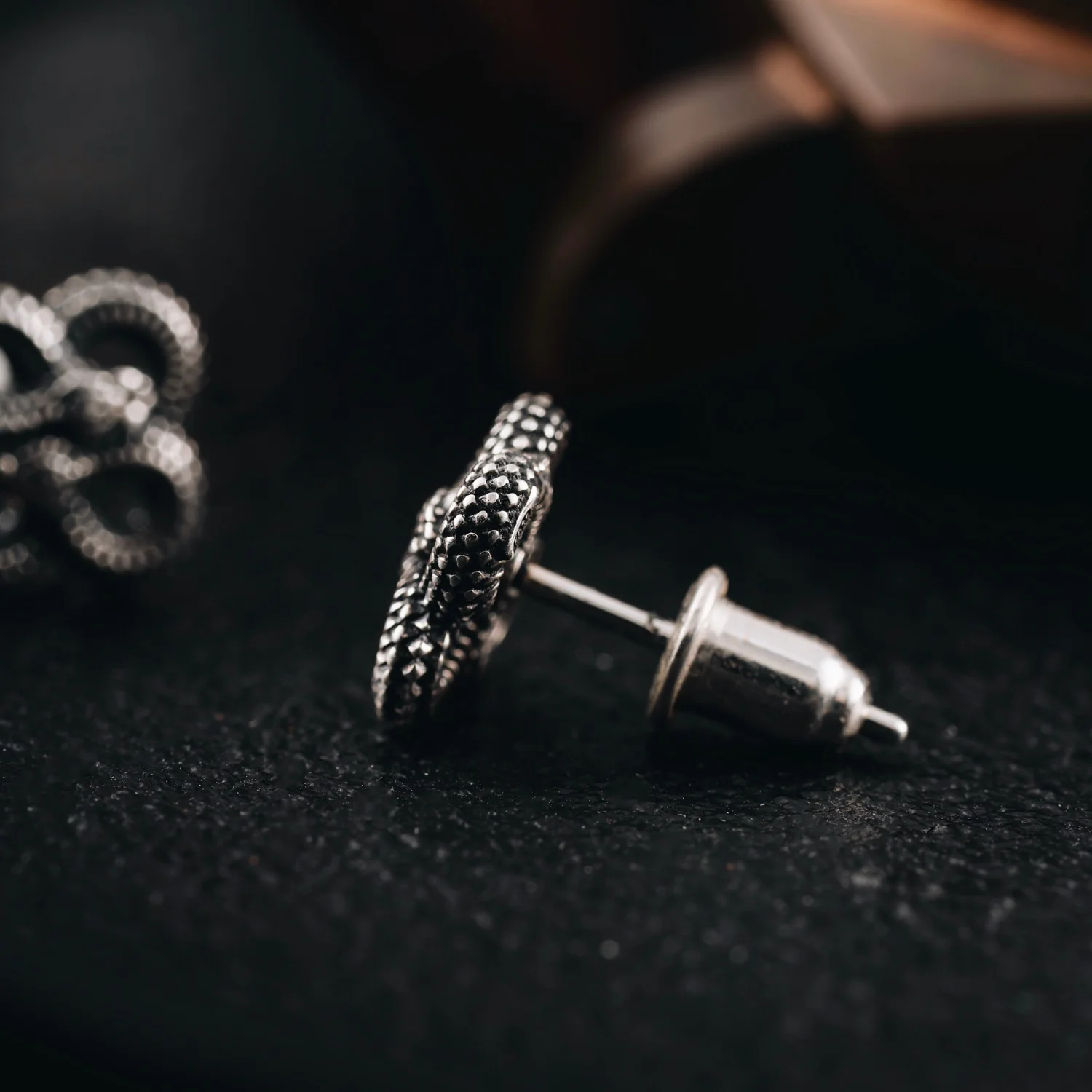 Double Snake Stud Earrings - Image 6