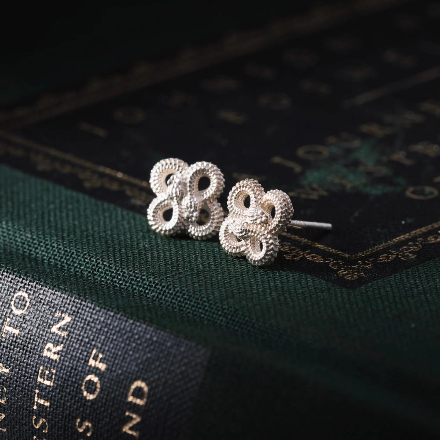 Double Snake Stud Earrings - Image 4