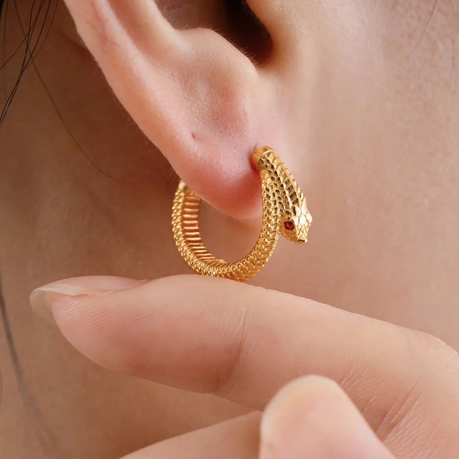 Hognose Snake Earrings - Image 3
