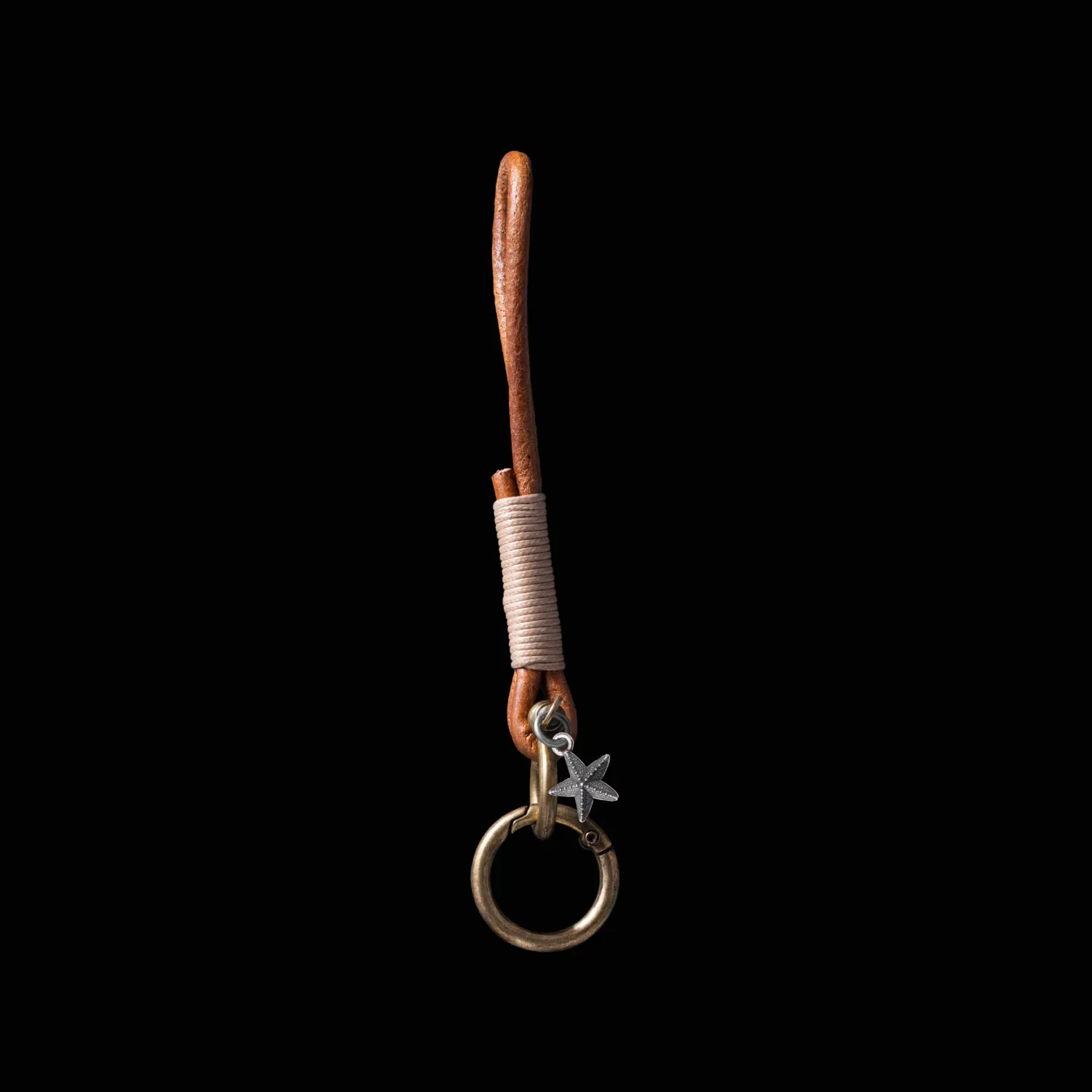 Leather Cord Horseshoe Clasp Keychain - Image 17