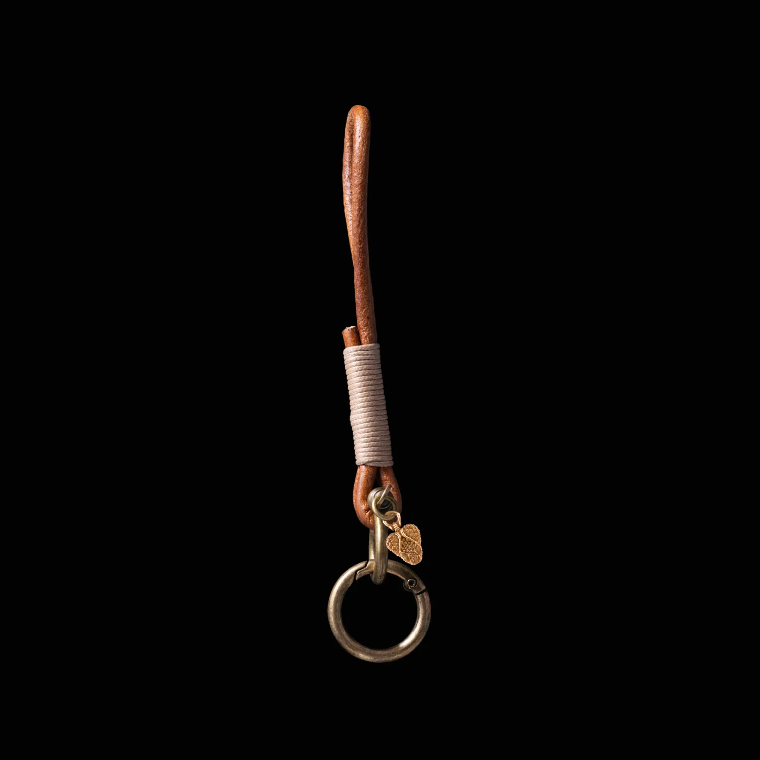 Leather Cord Horseshoe Clasp Keychain - Image 18