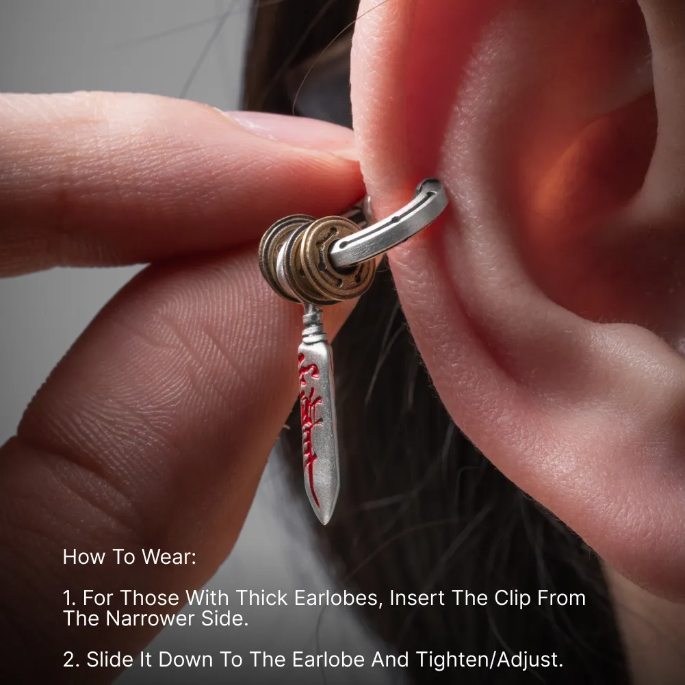 Masterblade Talisman Clip-on Earrings - Image 4