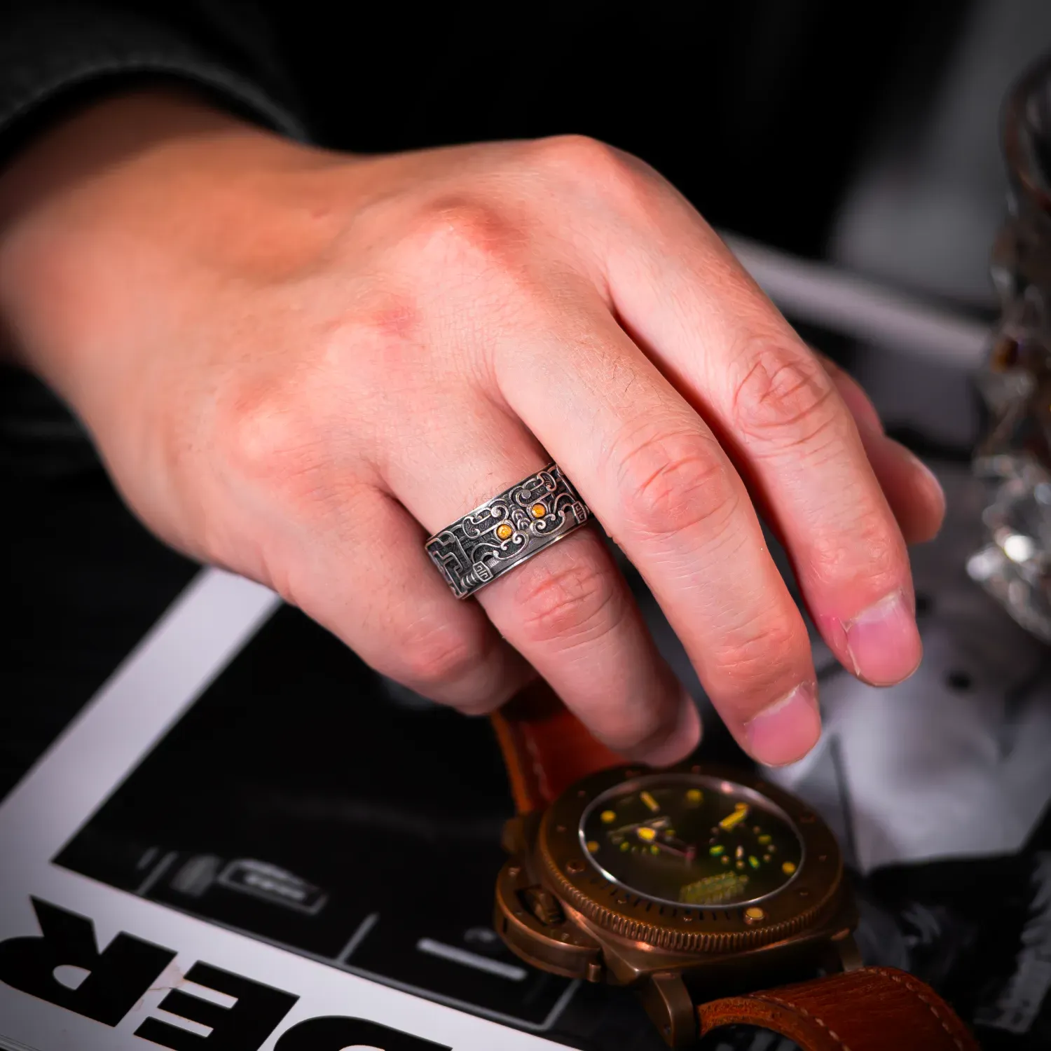 Oriental Patterned Ring - Image 3