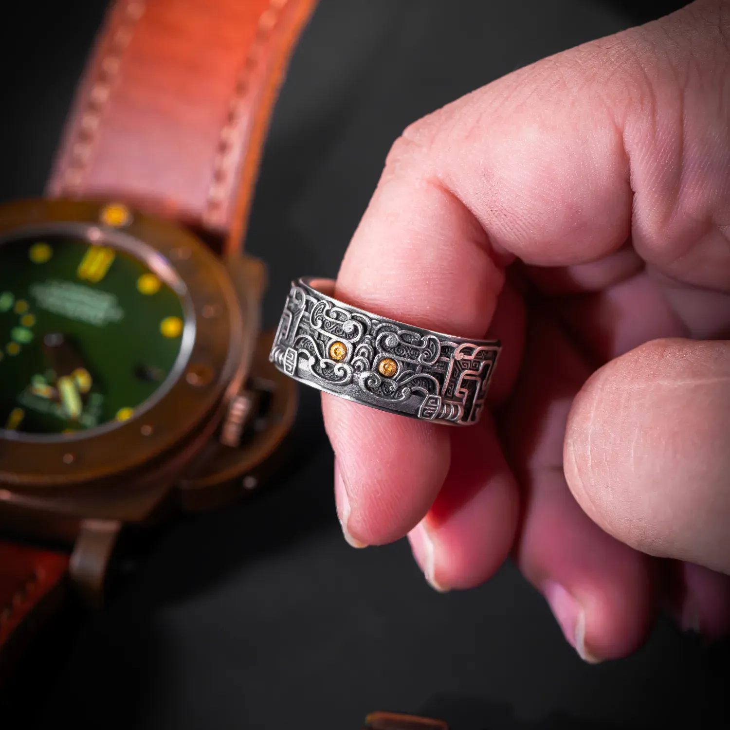 Oriental Patterned Ring - Image 4