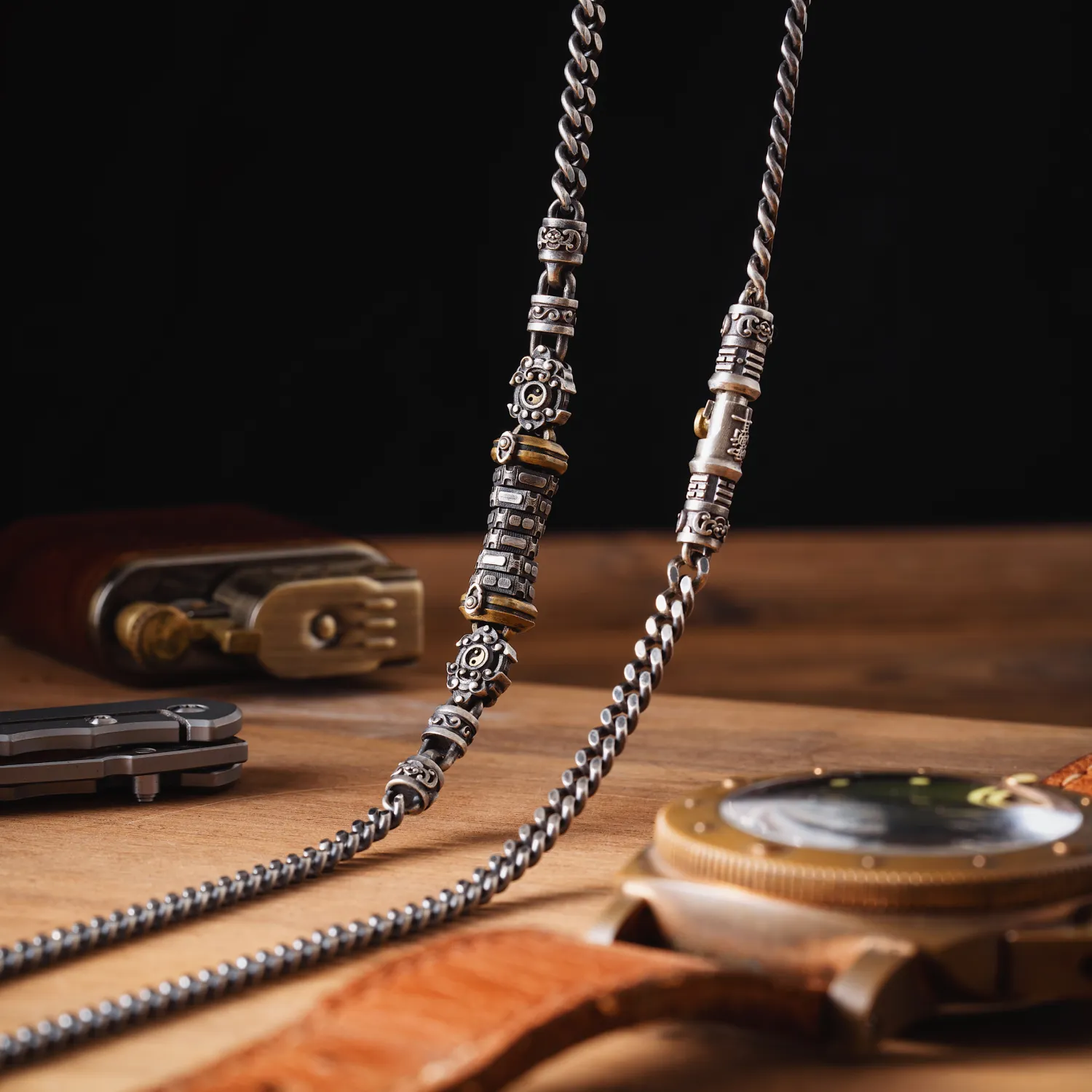 Taiji Rotatable Necklace - 4mm - Image 4