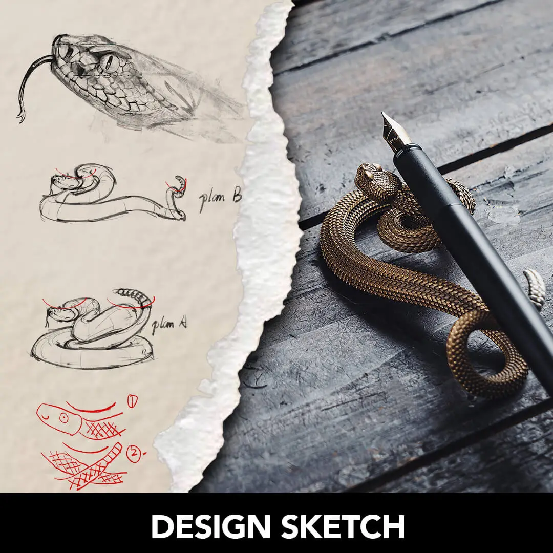Rattlesnake Pen Holder - Image 3