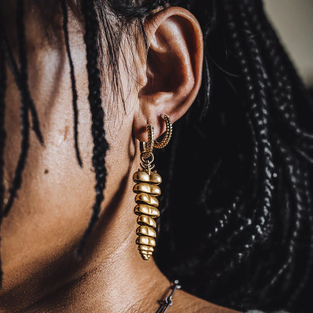 Rattlesnake Tail Earrings - Image 2