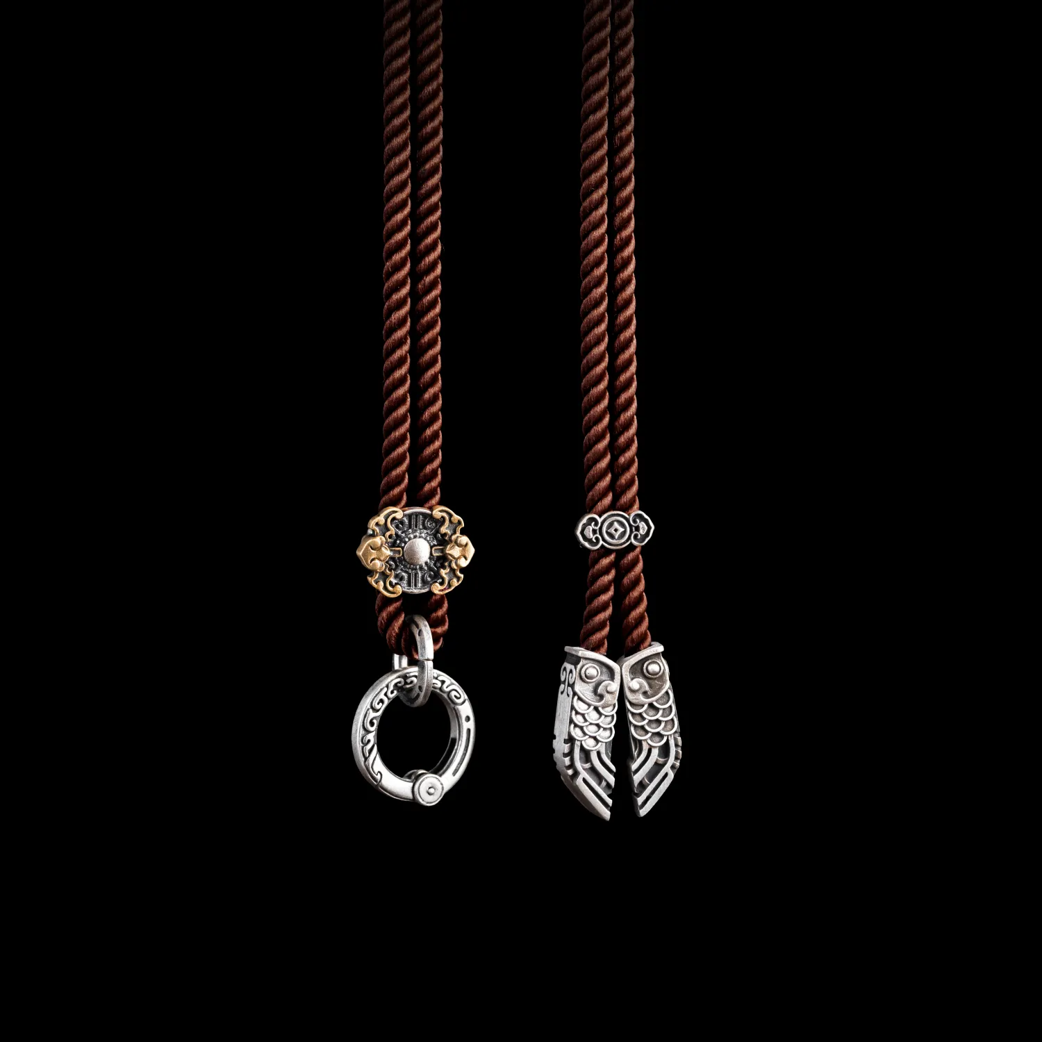 Double Fish Rope Necklace - Image 17