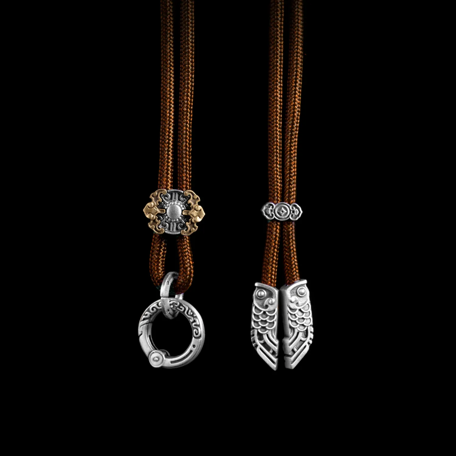 Double Fish Rope Necklace - Image 24