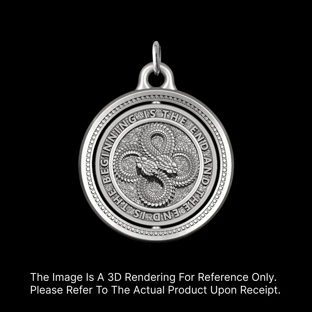 Rotatable Double Ouroboros Pendant