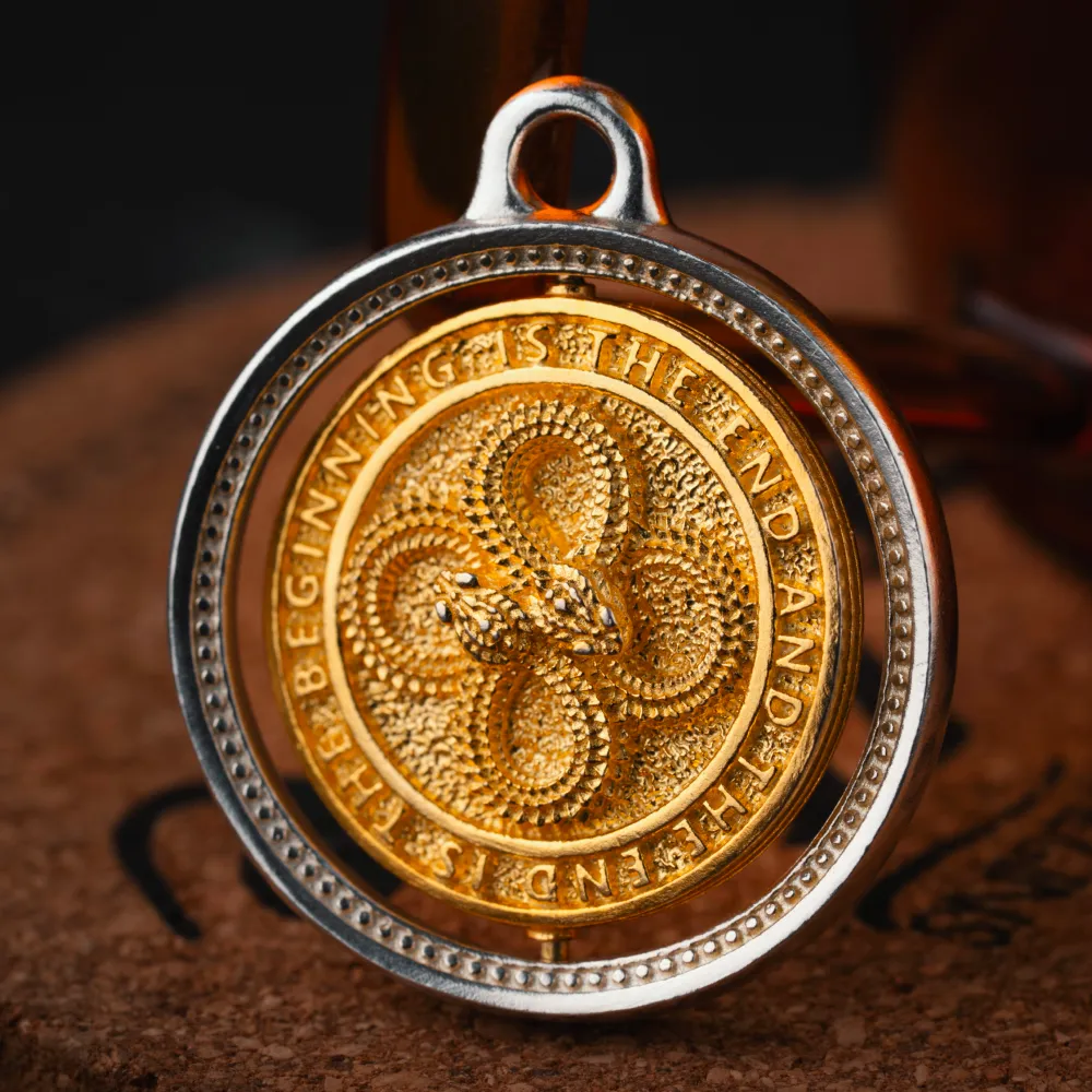 Rotatable Double Ouroboros Pendant - Image 2