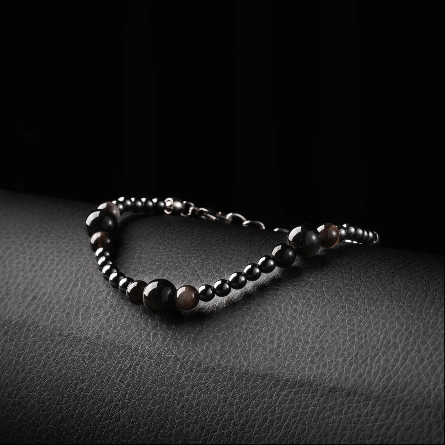Silver Obsidian Guard Bracelet - Image 3