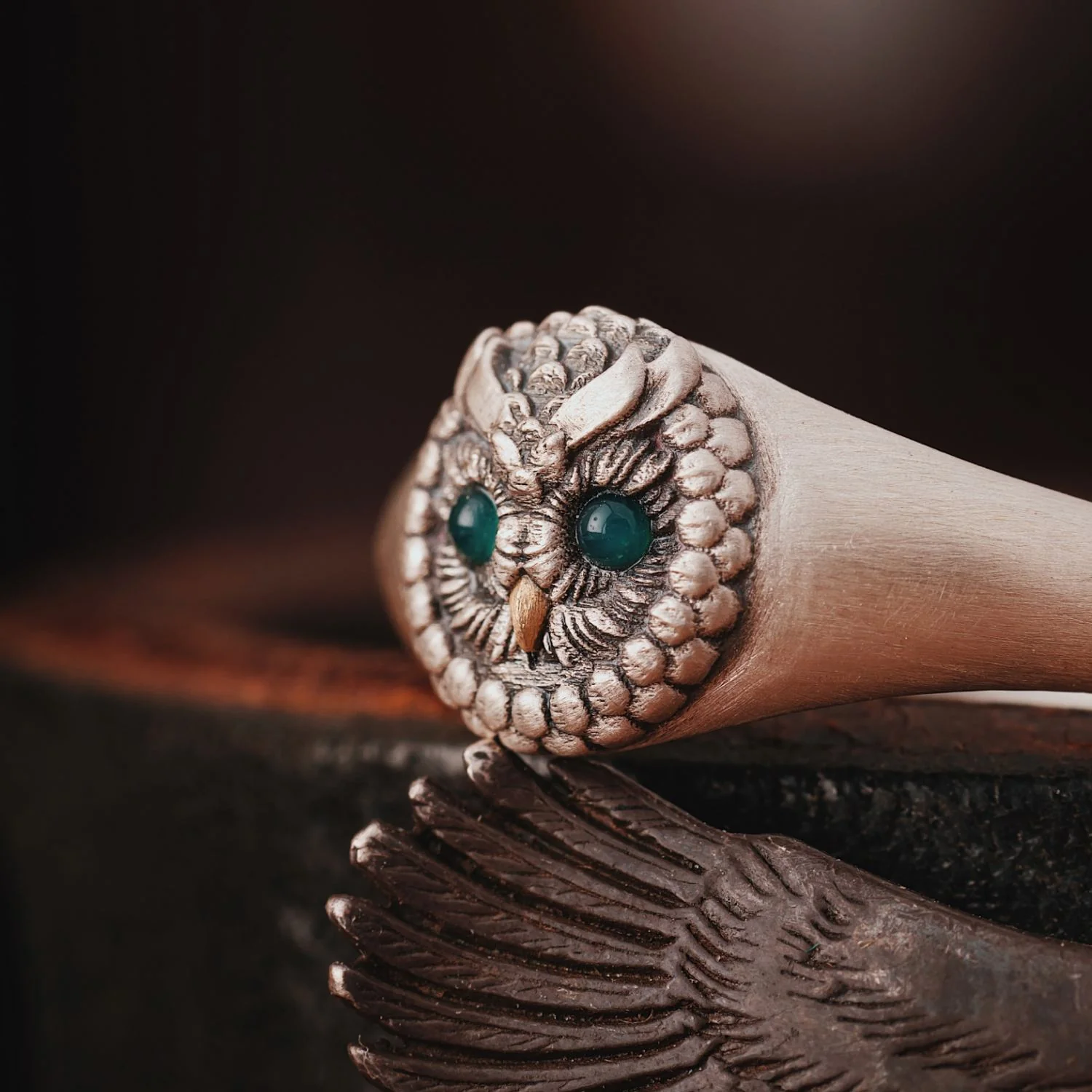 Slim Owl Ring - Image 5