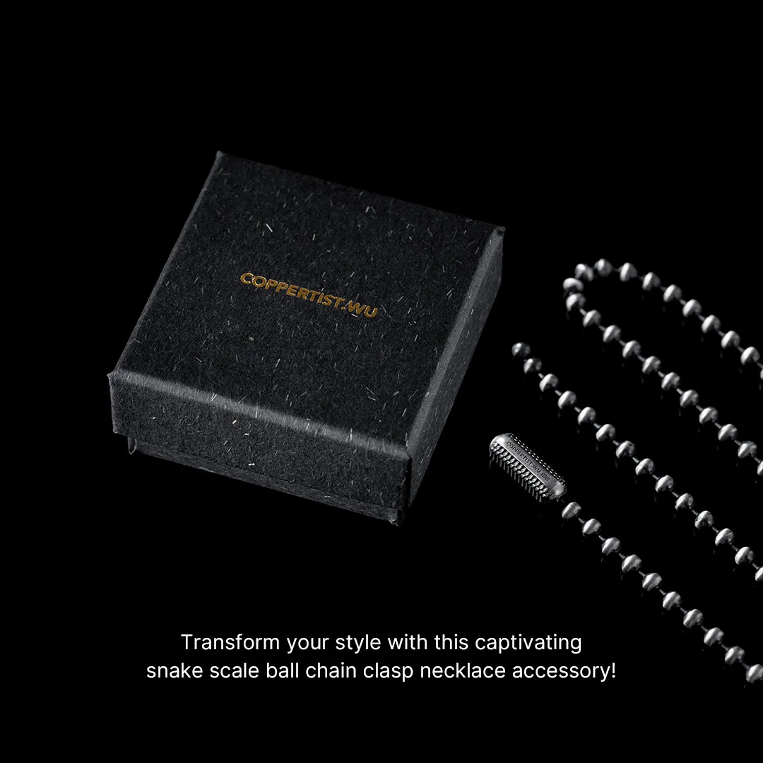 Snake Scale Ball Chain Necklace - 4mm - Image 12