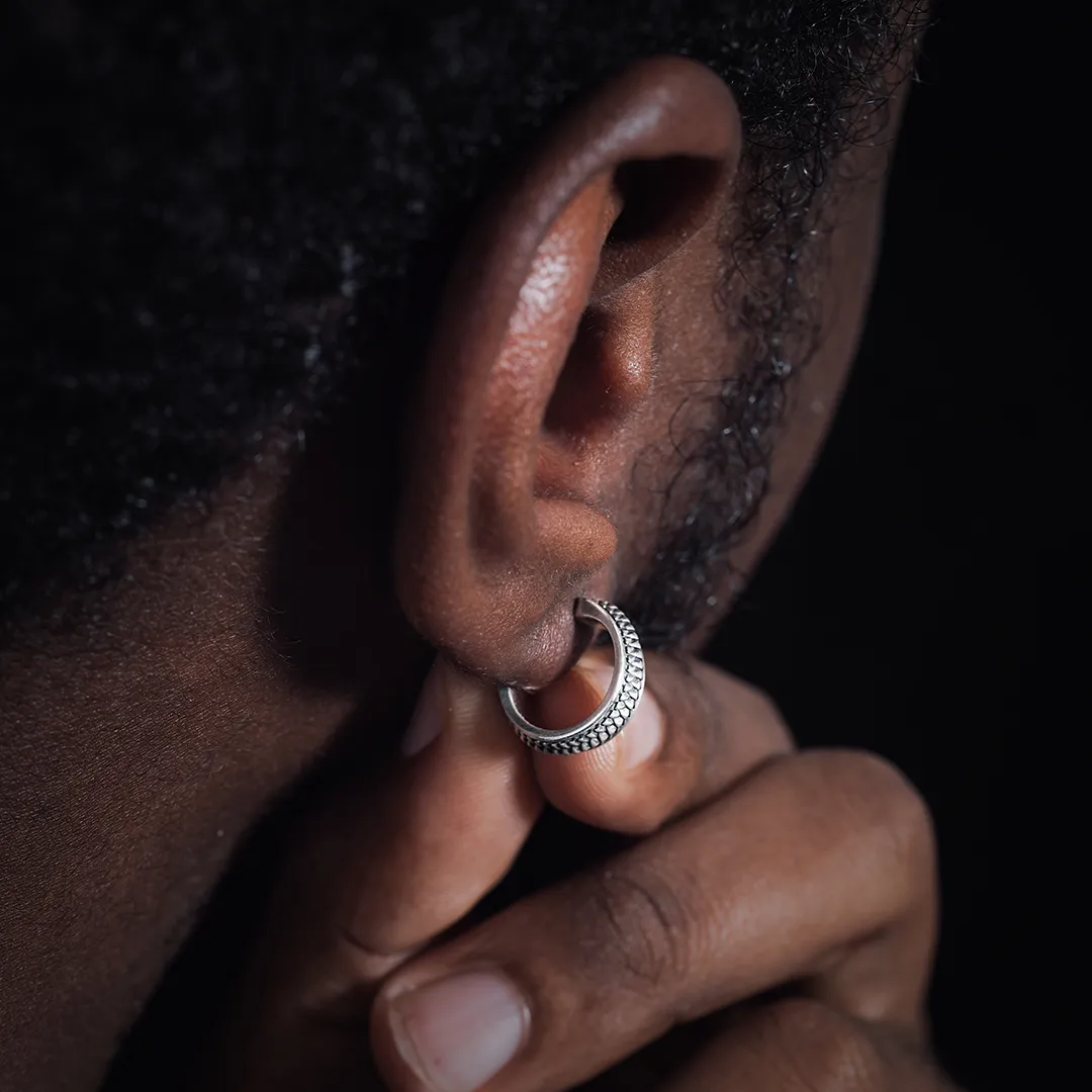 Snake Scale Stud Earrings - Image 3