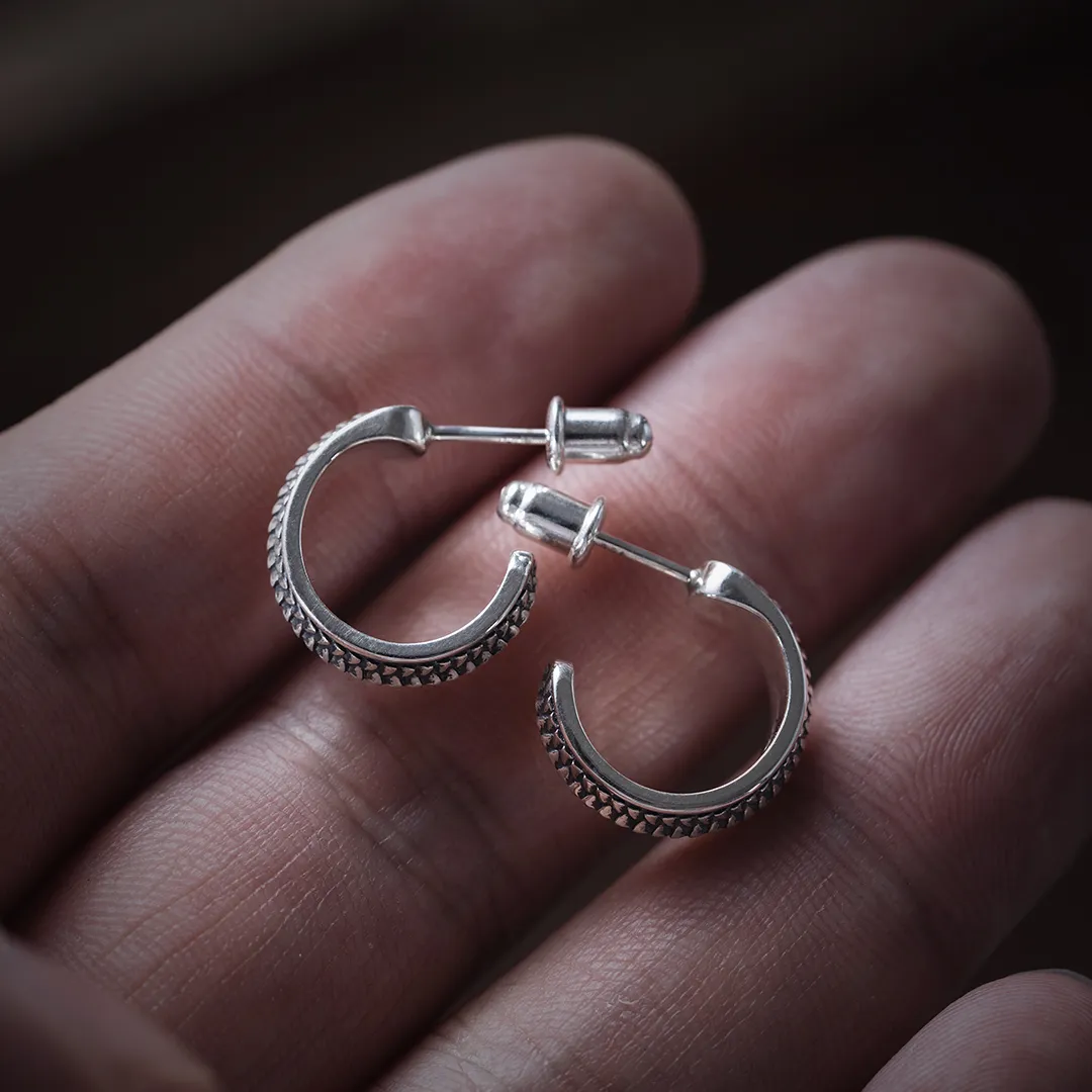 Snake Scale Stud Earrings - Image 7