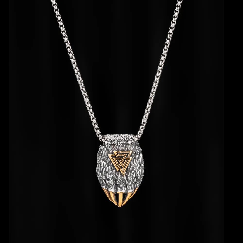 Valknut Bear Claw Pendant