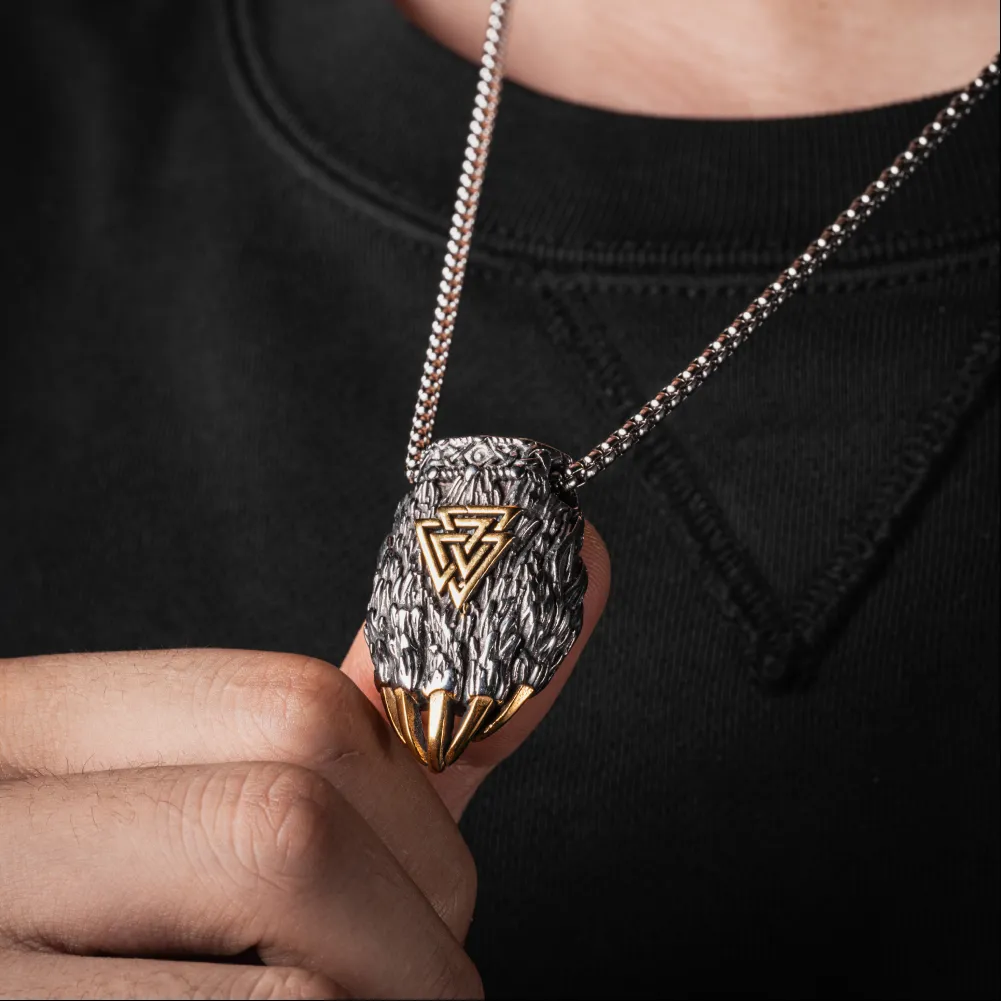 Valknut Bear Claw Pendant - Image 2