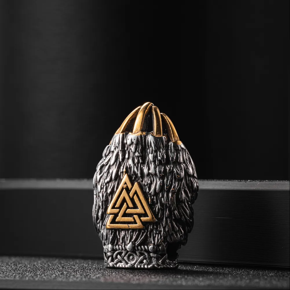 Valknut Bear Claw Pendant - Image 4