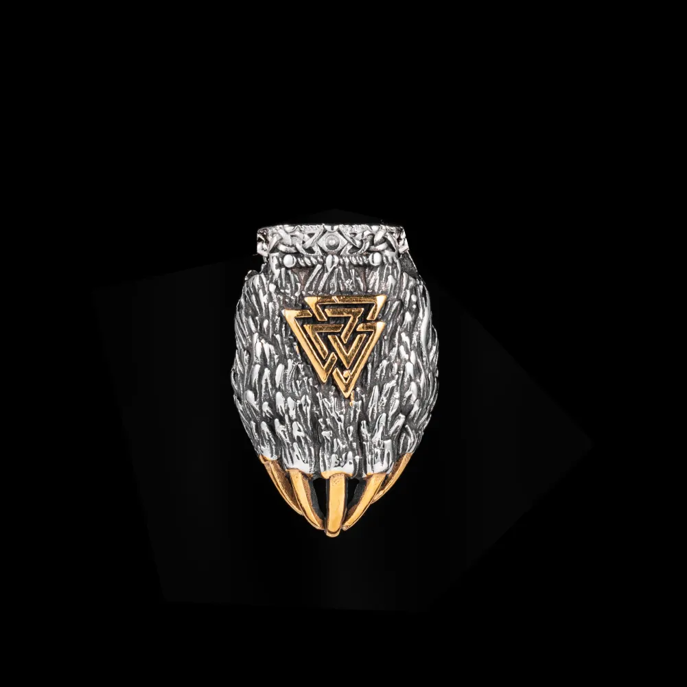 Valknut Bear Claw Pendant - Image 8
