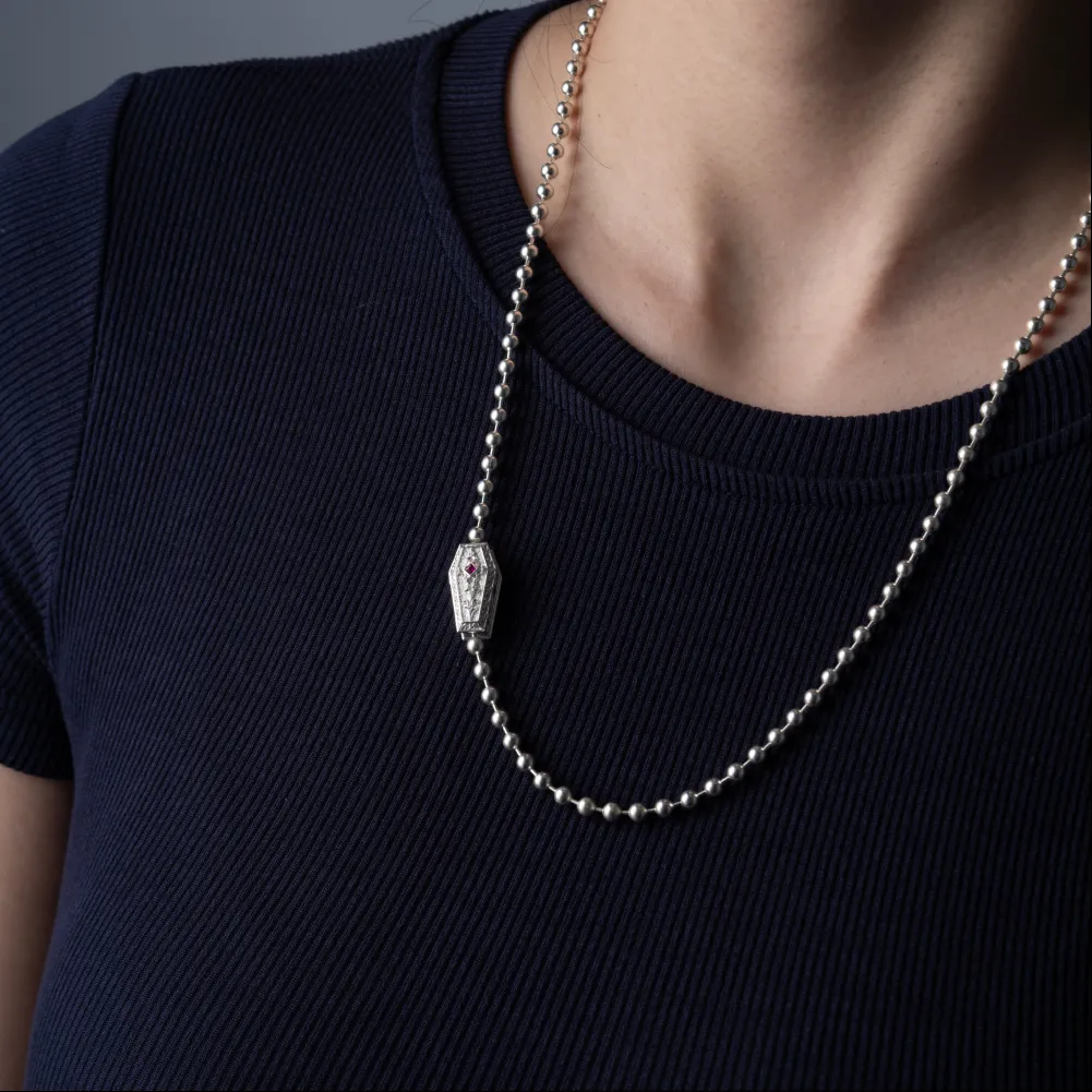Vampire Coffin Ball Chain Necklace - Image 4